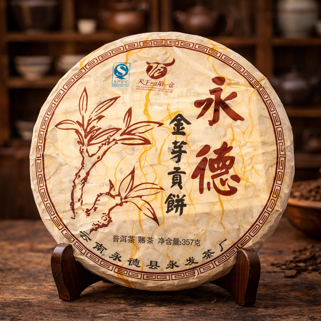 Golden Bud Shu Pu-erh (Ripe Pu-erh) 2012, 357g | YunDe