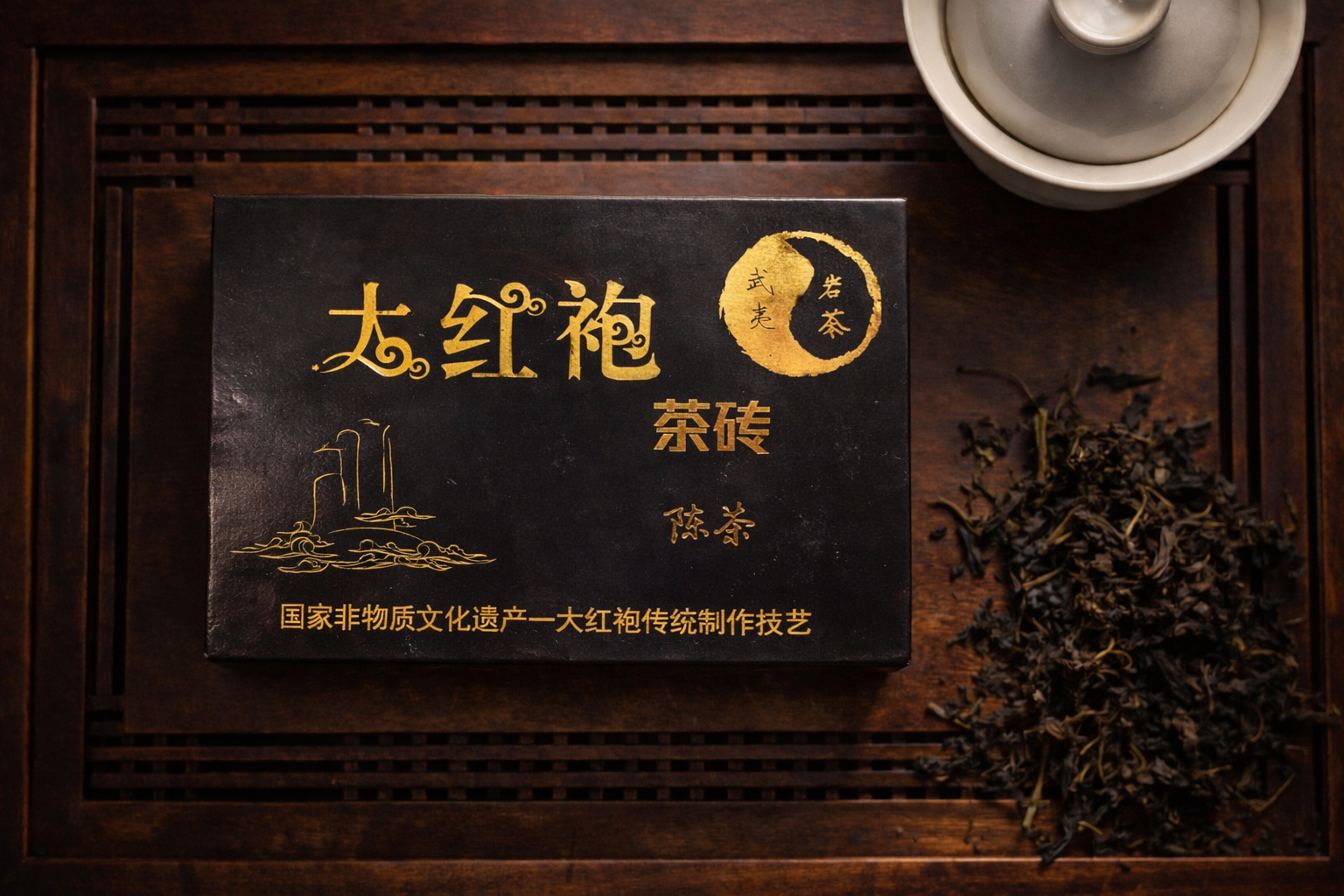 Da Hong Pao Aged Rock Oolong Tea Brick 100g