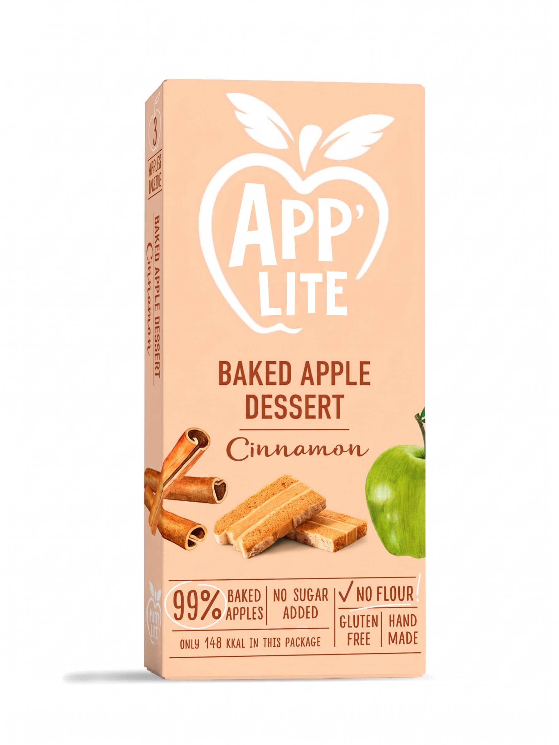 Ābolu Deserts Ar Kanēli Bez Cukura, 50 g (8 gab.)