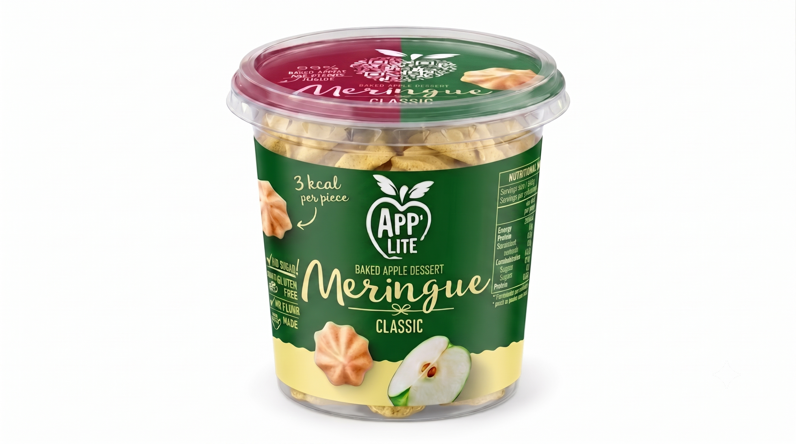 Merenga ābolu " Classic " bez cukura 35g