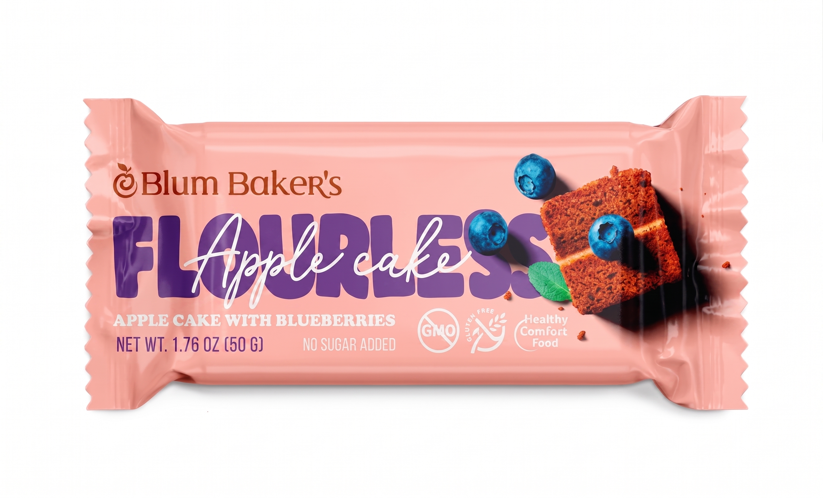 Sugar-Free Apple & Blueberry Cake, 50 g (1 pcs)