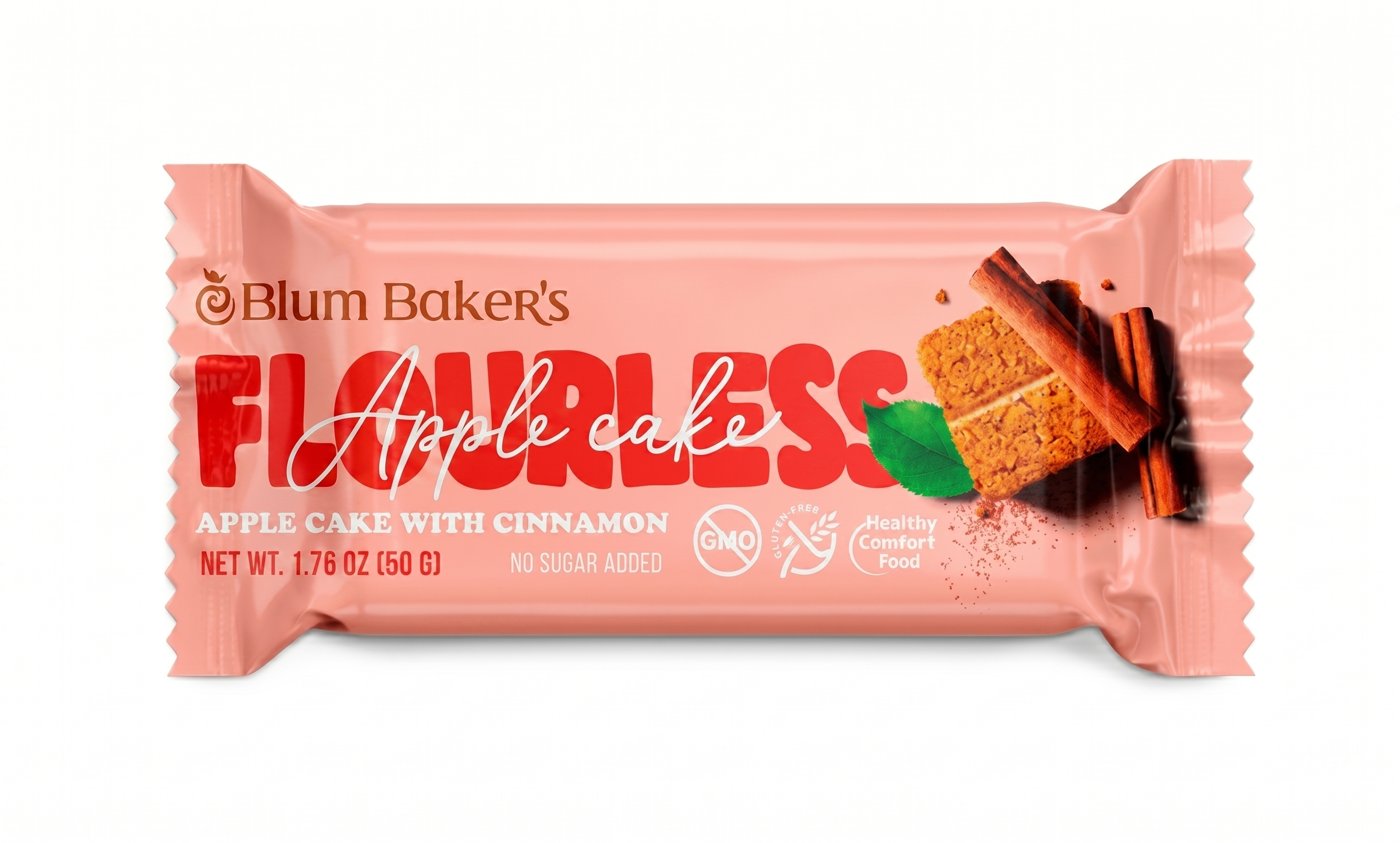 Sugar-Free Apple & Cinnamon Cake, 50 g (1 pcs)