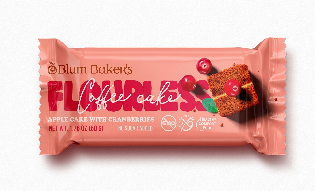 Sugar-Free Apple & Cranberry Cake, 50 g (1 pcs)
