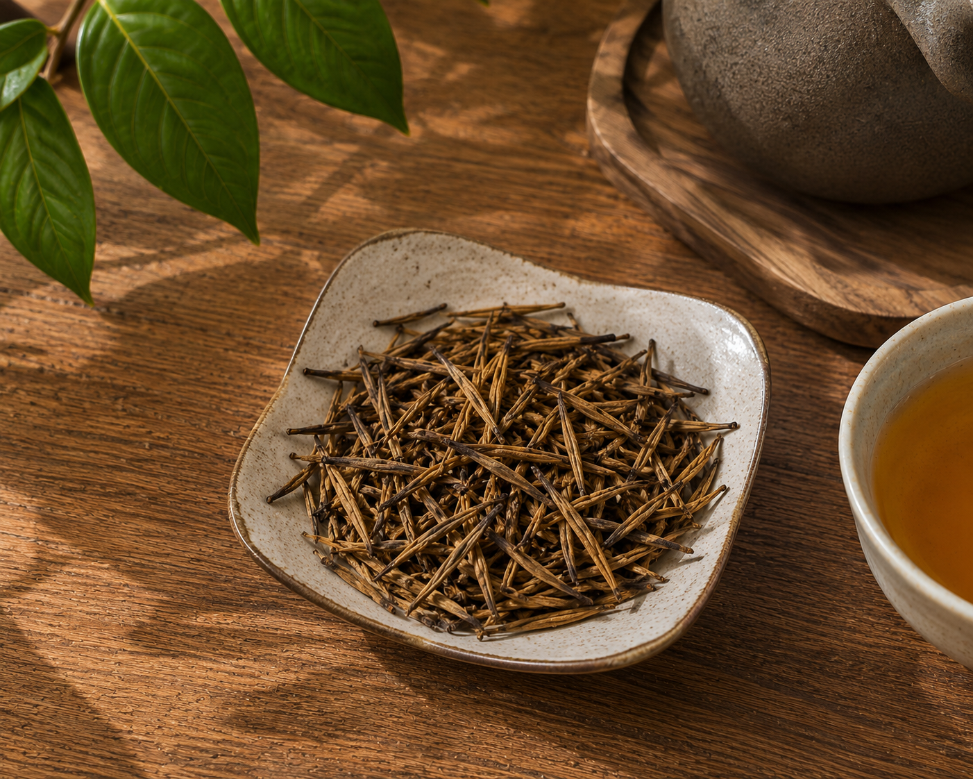 Gold Needle Mi Xiang Jin Zhen Dian Hong red tea, golden tips from Lincang Yunnan, 25g