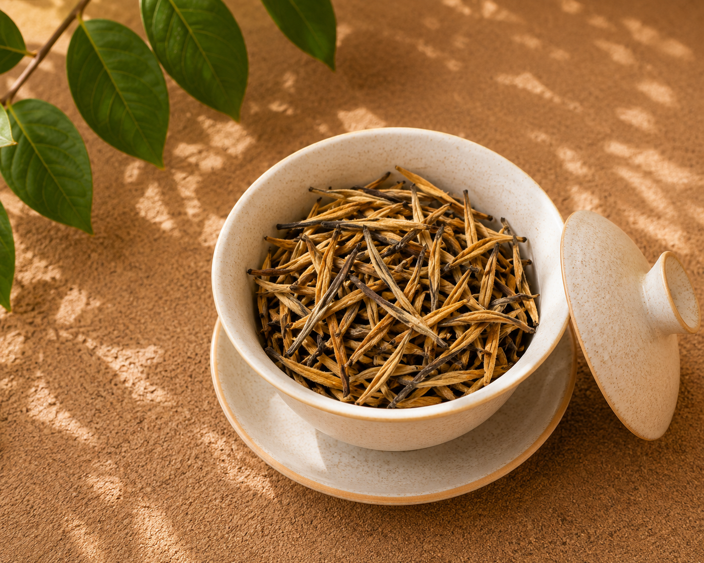 Gold Needle Mi Xiang Jin Zhen Dian Hong red tea, golden tips from Lincang Yunnan, 25g