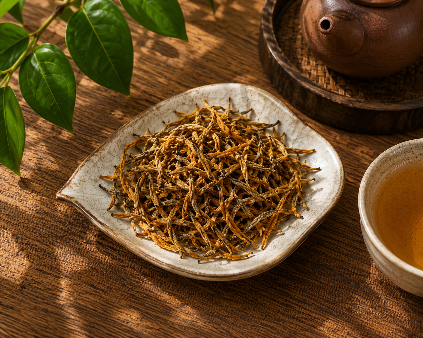 Honey Fragrant Gold Buds Mi Xiang Jin Ya Dian Hong red tea, golden buds from Lincang Yunnan, 25g