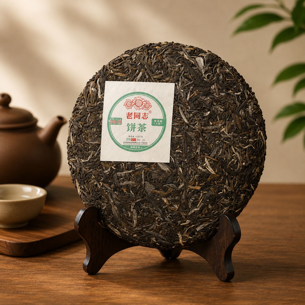 Lao Tong Zhi 9948 Sheng Pu-erh (Raw Pu-erh) Tea Cake 2023, 357g | Haiwan