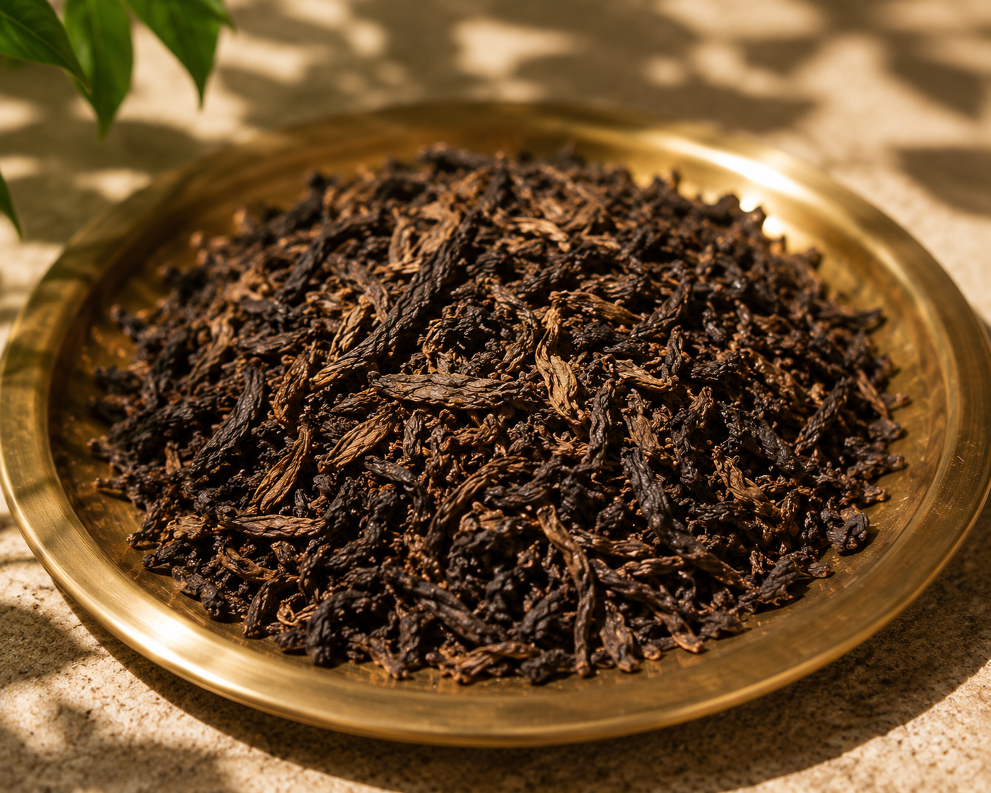 Dry leaves of Tian Run Sweet Moisture Shu Pu-erh by Dayi
