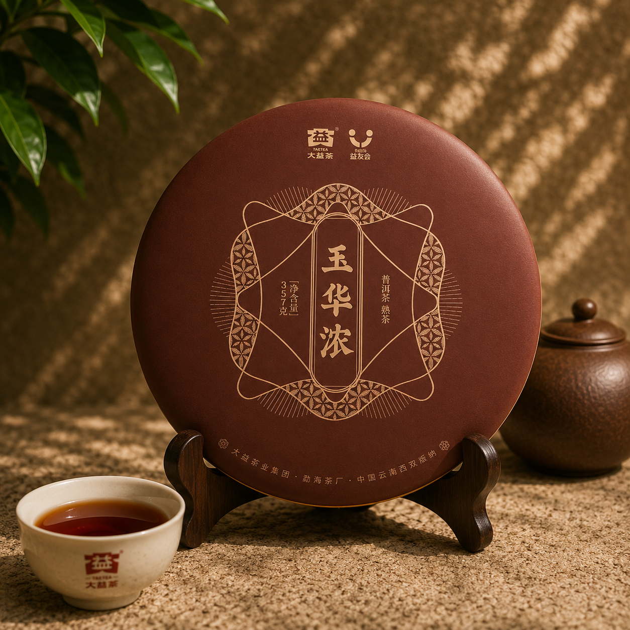 Yu Hua Nong Shu Pu-erh tea cake 2022 by Dayi Menghai Tea Factory, 357g